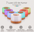 Difusor de Aromas e Umidificador de Ar Ultrassônico com LED 7 Cores e Controle Remoto