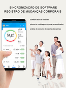 Balança Digital Medidora Corporal Bioimpedância Profissional Bluetooth 180Kg / Pilhas Preto cor Branco USB KD2123