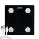Balança Digital Medidora Corporal Bioimpedância Profissional Bluetooth 180Kg / Pilhas Preto cor Branco USB KD2123