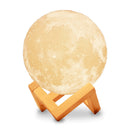 Luminária Lua Cheia 3D com Suporte | Abajur Decorativo LED – Auralis
