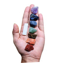 Kit 7 Chakras + Selenita | 8 Cristais Naturais para Altar – Auralis