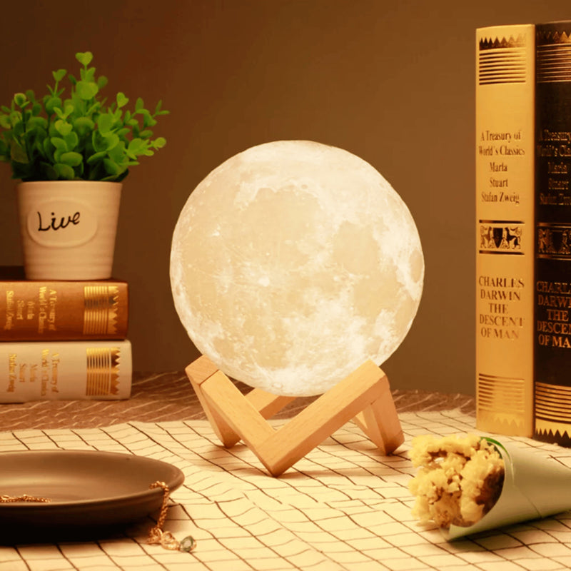 Luminária lua cheia 3D