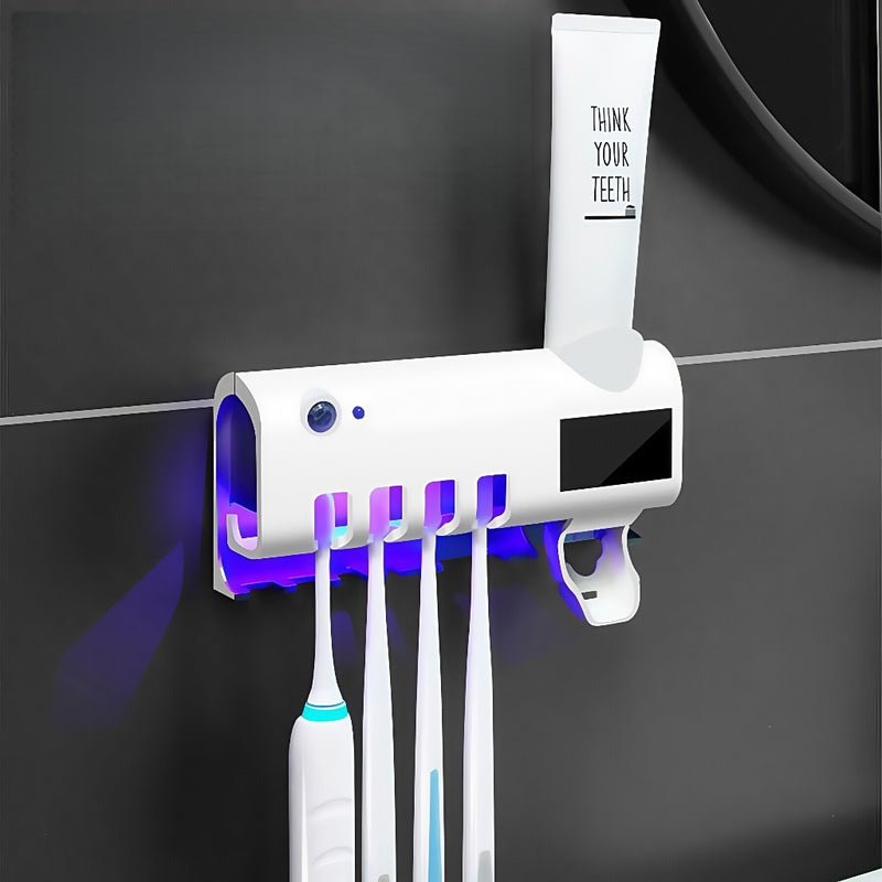 Porta escova de dentes UV com dispenser
