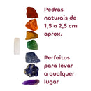 Kit 7 Chakras + Selenita | 8 Cristais Naturais para Altar – Auralis