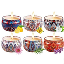 Kit 6 Velas Aromáticas Artesanais 60g | Latinha Mandala – Auralis
