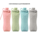 Garrafa de Água Dobrável de Silicone 600ml | Portátil para Viagem e Academia – Auralis