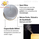 Umidificador Portátil 500ML Aromatizador Luz LED De 7 Cores Com Controle Remoto / Ambiente mais Agradável para Dormir