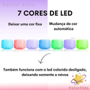 Umidificador Portátil 500ML Aromatizador Luz LED De 7 Cores Com Controle Remoto / Ambiente mais Agradável para Dormir