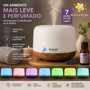 Umidificador Portátil 500ML Aromatizador Luz LED De 7 Cores Com Controle Remoto / Ambiente mais Agradável para Dormir