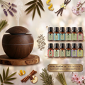 Kit Difusor Umidificador Elétrico + 12 Essências 10ml | Aromaterapia – Auralis