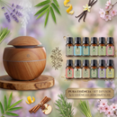 Kit Difusor Umidificador Elétrico + 12 Essências 10ml | Aromaterapia – Auralis