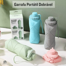 Garrafa de água dobrável de silicone de chaleira portátil esportes ao ar livre compressão viagem 600ML