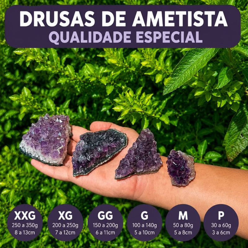 Mini drusa de ametista natural