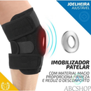 Joelheira Compressão Ortopedica Articulada Apoio Reforçado - Abcshop