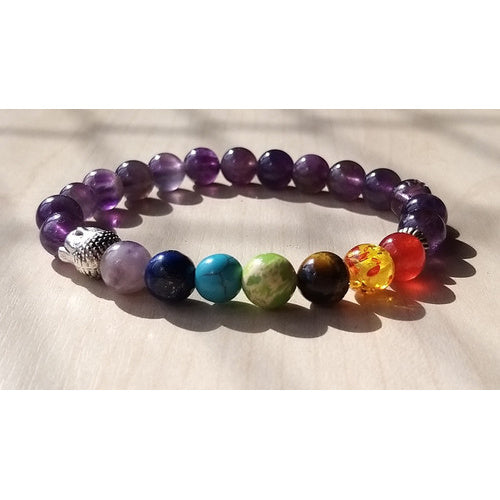 Pulseira ametista 7 chakras