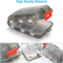 Pílulas, Estojo organizador portátil de comprimidos, caixa de vitaminas para tablet de viagem, com 10 compartimentos