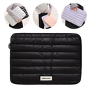 Bolsa Para Notebook Premium Metalizada Capa Protetora Puffer Acolchoada Macia À Prova De Choque Carteira Porta Documento