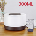 Difusor de Aromas e Umidificador de Ar Ultrassônico com LED 7 Cores e Controle Remoto